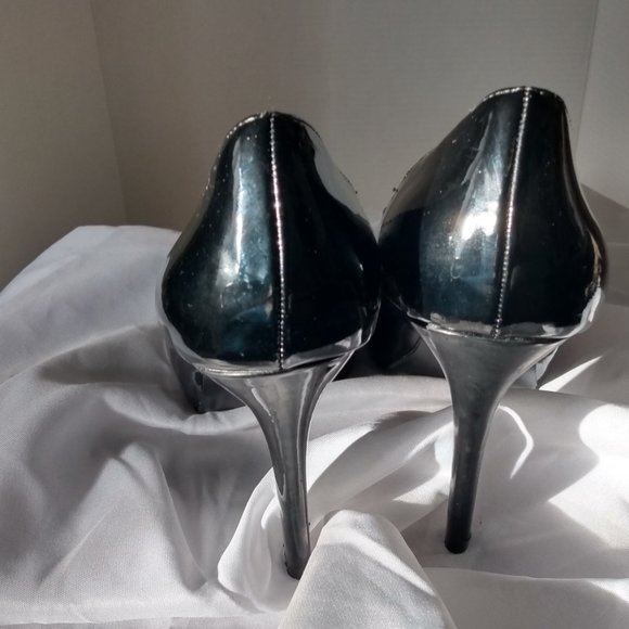 DIBA LONDON WOMEN'S PATENT LEATHER STILLETTO HIGH HEEL SHOES SIZE 9.5 - Picture 6 of 8